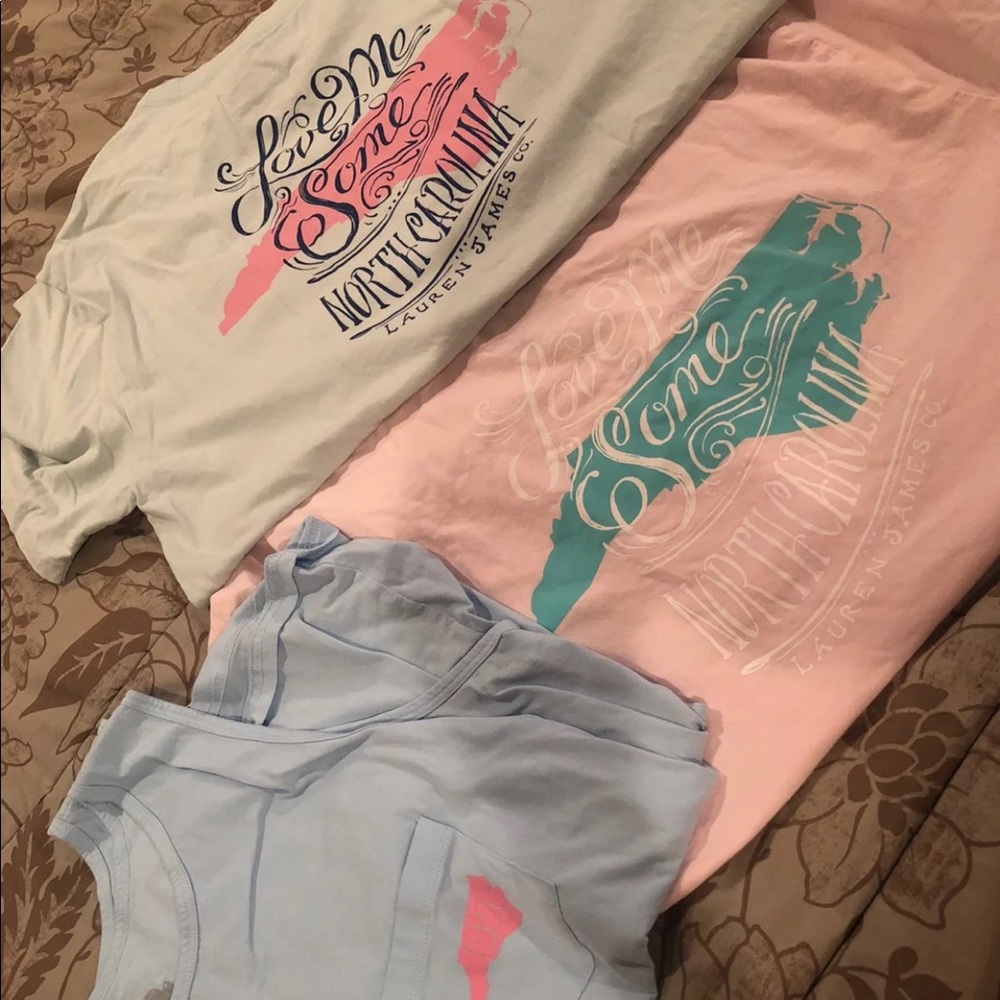 Lauren James North Carolina tee shirt bundle